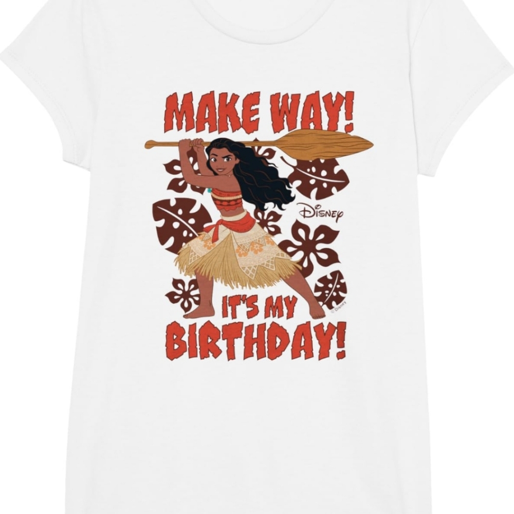 Disney Moana Celebration Tee in White and Red